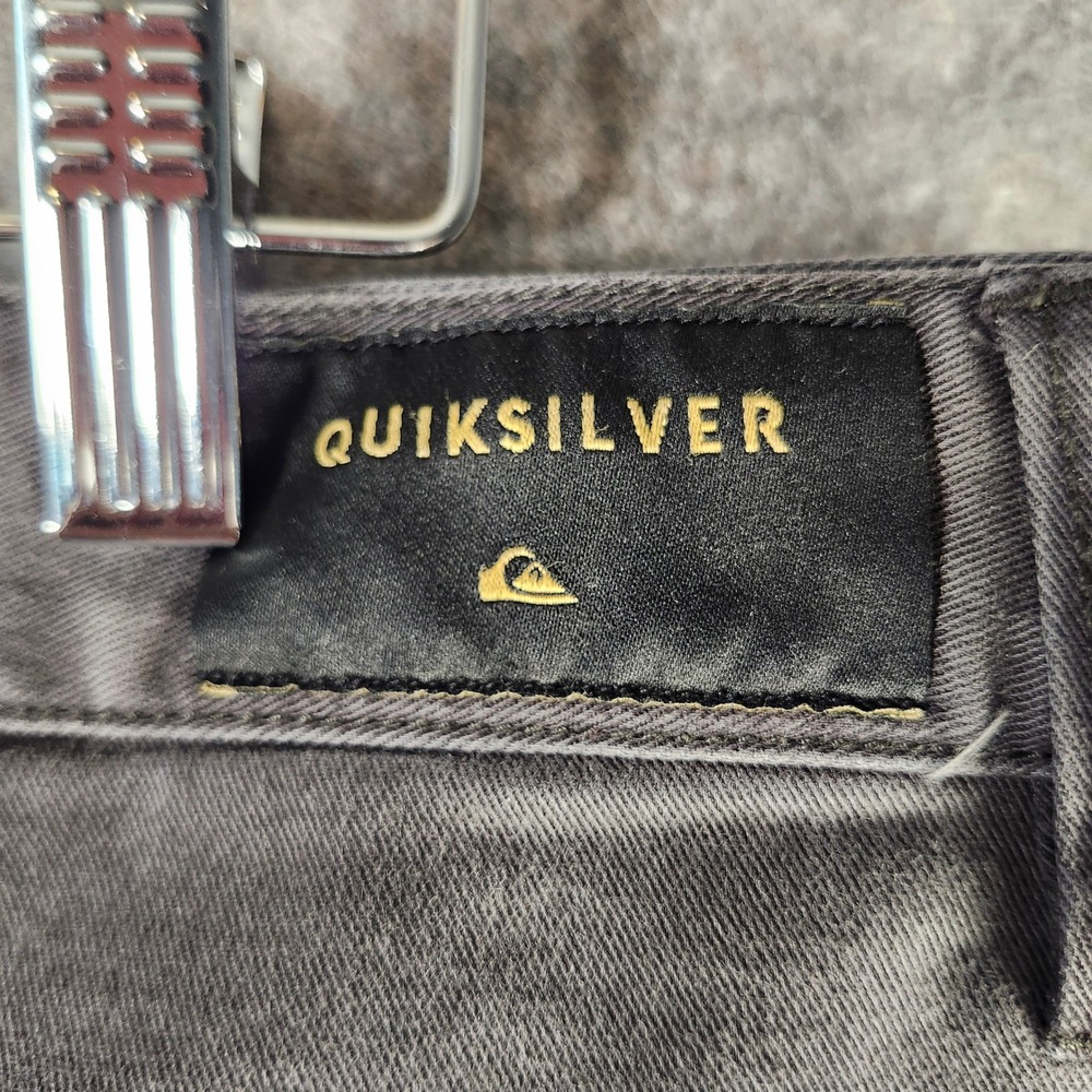 Quiksilver Jeans Revolver Straight Fit Pockets Stretch Men 40x30 Gray Y2K Skater - Picture 14 of 16